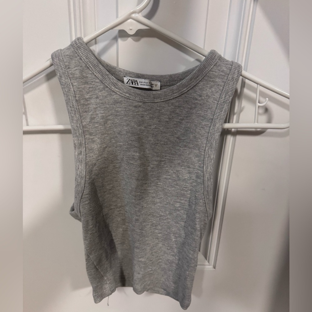 Zara Heather Gray Muscle Tee